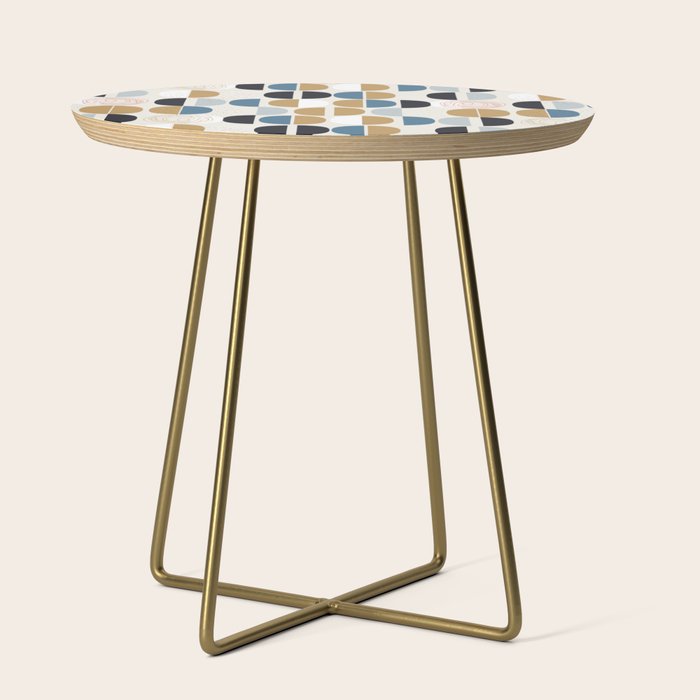 Mid century geometric pattern Side Table Gallery Image 1