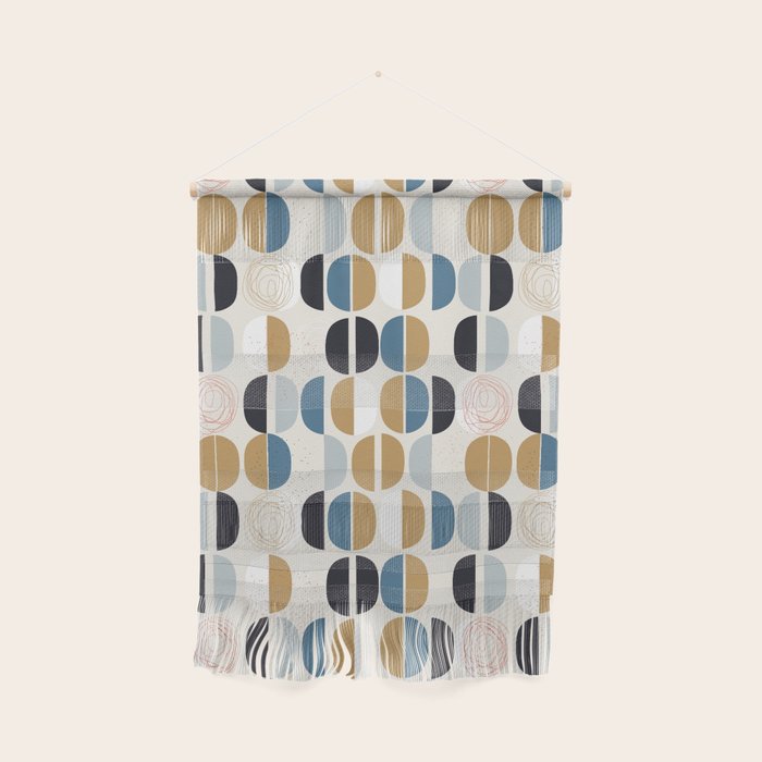 Mid century geometric pattern Wall Hanging Gallery Image 1