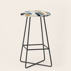 Mid century geometric pattern Stool Gallery Image 1
