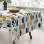 Mid century geometric pattern Tablecloth Gallery Image 3