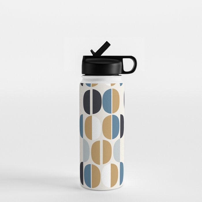 Mid century geometric pattern Water Bottle Gallery Image 1