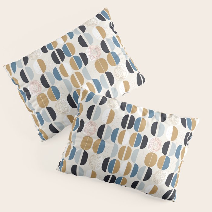 Mid century geometric pattern Pillow Sham Gallery Image 1