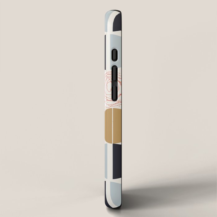 Mid century geometric pattern iPhone Case Gallery Image 2
