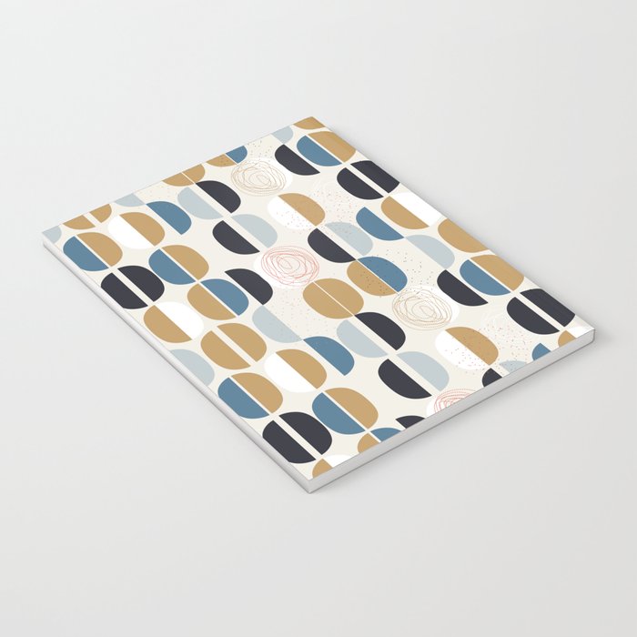 Mid century geometric pattern Notebook Gallery Image 3