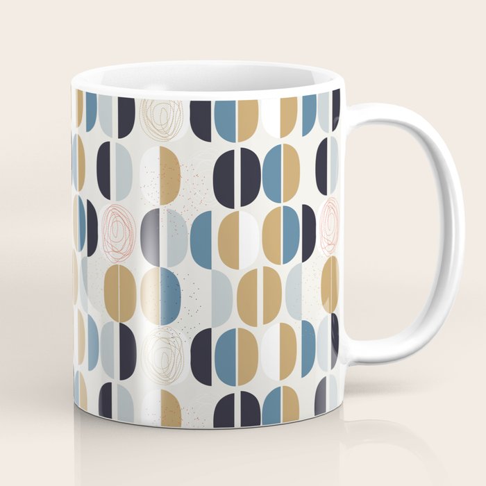 Mid century geometric pattern Coffee Mug Gallery Image 1