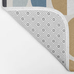 Mid century geometric pattern Bath Mat Gallery Image 2