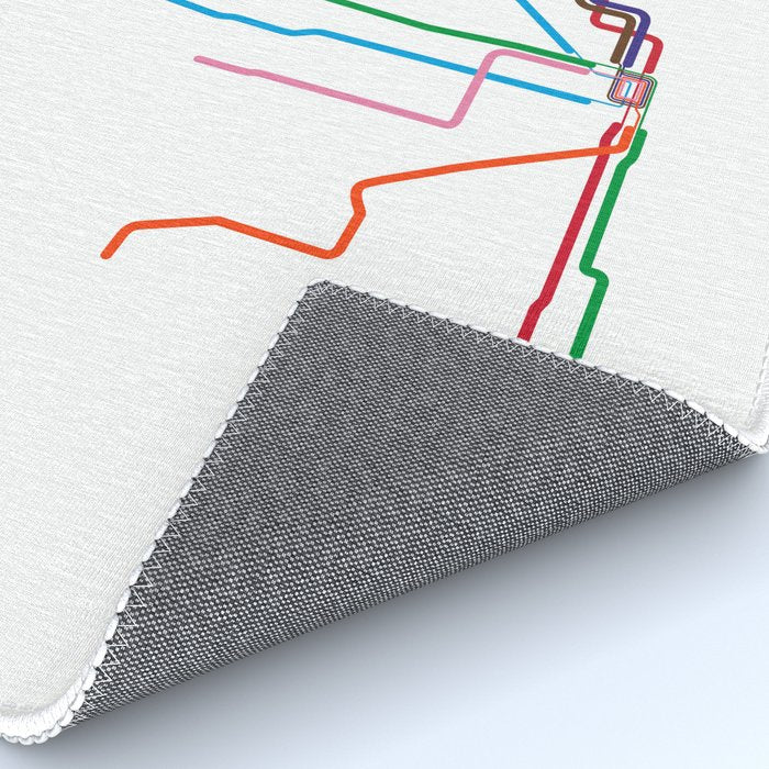 Chicago Transit Map Rug Gallery Image 4
