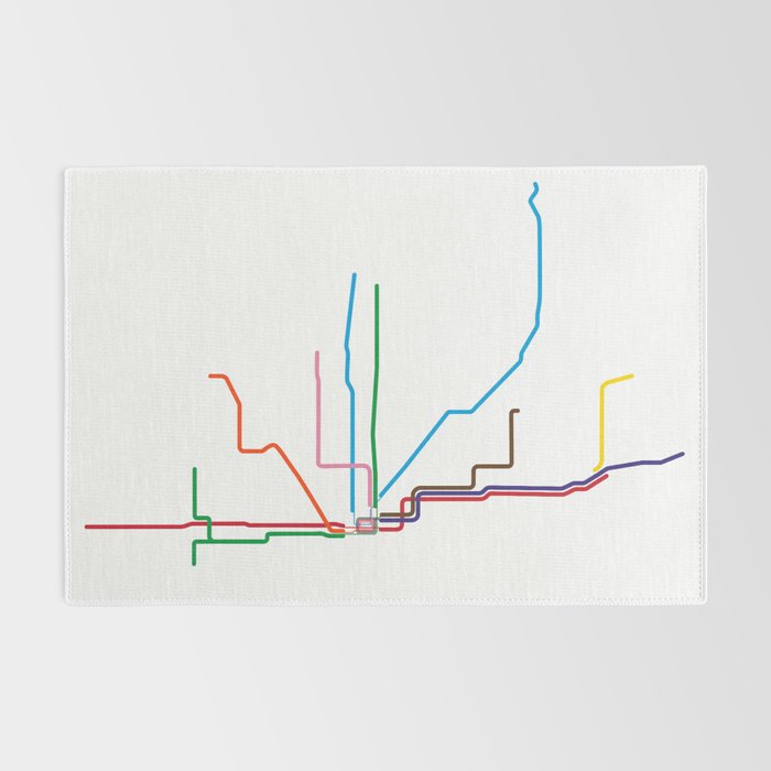 Chicago Transit Map Rug Gallery Image 2