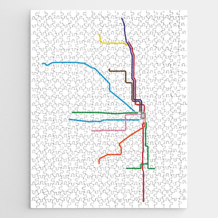 Chicago Transit Map Jigsaw Puzzle Gallery Image 1