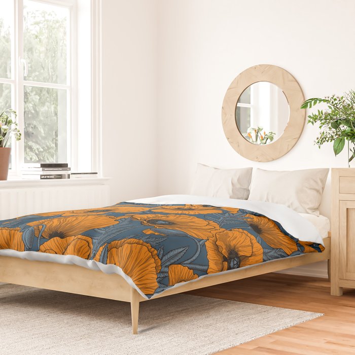 Orange poppies Duvet Cover Gallery Image 2