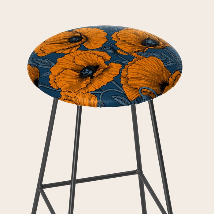 Orange poppies Stool Gallery Image 2