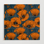 Orange poppies Wood Wall Art Gallery Image 1