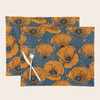 Orange poppies Placemat Gallery Image 1