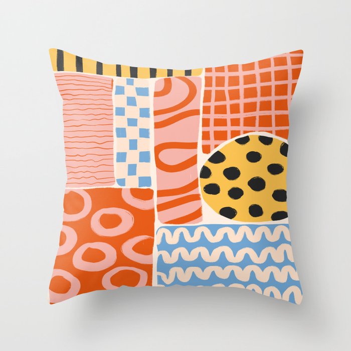 Mid Century Collage | PATTERN 03: The Retro Edition Throw Pillow Gallery Image 6