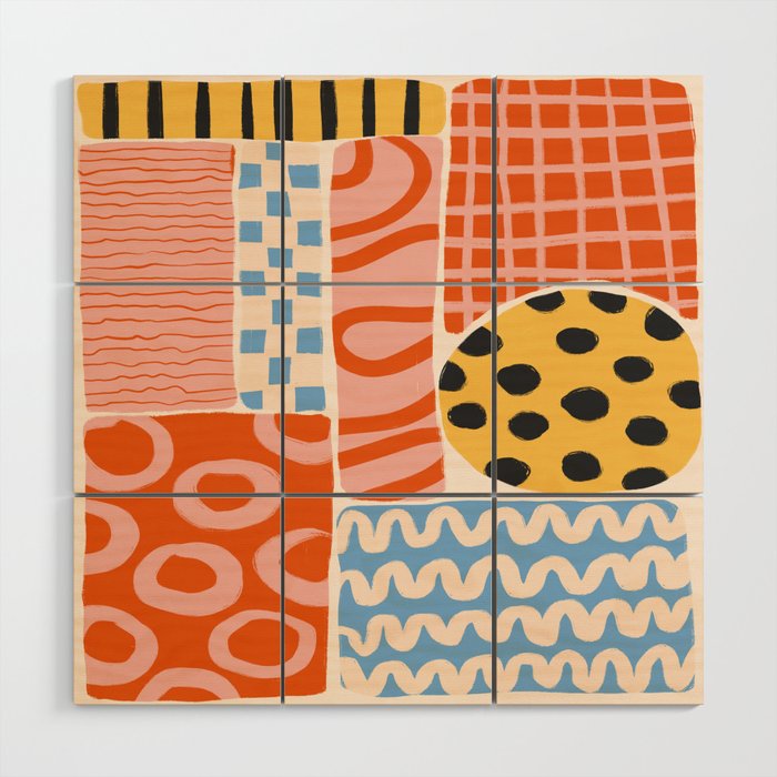 Mid Century Collage | PATTERN 03: The Retro Edition Wood Wall Art Gallery Image 1