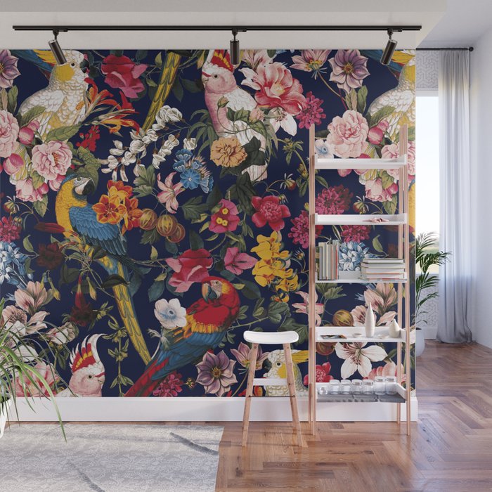 Tropical Birds of the Jungle Wall Mural Gallery Image 1