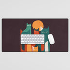 Cat Family Desk Mat Gallery Image 1