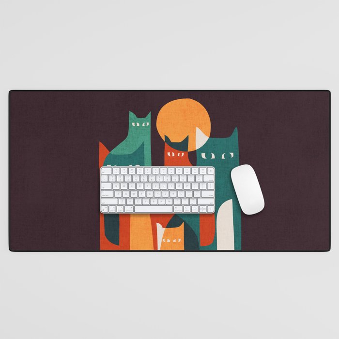 Cat Family Desk Mat Gallery Image 1