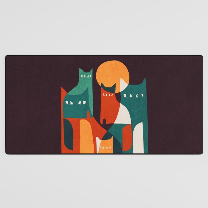 Cat Family Desk Mat Gallery Image 3