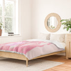 Lion Chewing Bubble Gum in Pink Duvet Cover Gallery Image 2