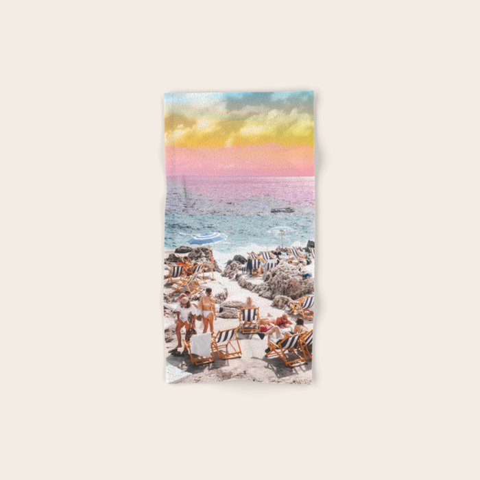 Beach Day, Travel Photography Digital Wall Decor, Tropical Beach Island Collage Towels Gallery Image 1