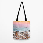 Beach Day, Travel Photography Digital Wall Decor, Tropical Beach Island Collage Tote Bag Gallery Image 2