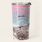 Beach Day, Travel Photography Digital Wall Decor, Tropical Beach Island Collage Travel Mug Gallery Image 2
