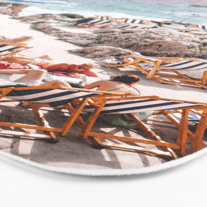 Beach Day, Travel Photography Digital Wall Decor, Tropical Beach Island Collage Bath Mat Gallery Image 3