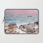 Beach Day, Travel Photography Digital Wall Decor, Tropical Beach Island Collage Laptop Sleeve Gallery Image 1