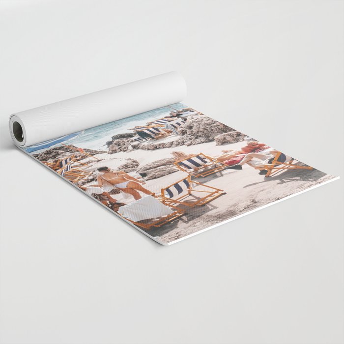 Beach Day, Travel Photography Digital Wall Decor, Tropical Beach Island Collage Yoga Mat Gallery Image 2