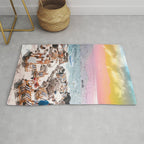 Beach Day, Travel Photography Digital Wall Decor, Tropical Beach Island Collage Rug Gallery Image 1