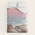 Beach Day, Travel Photography Digital Wall Decor, Tropical Beach Island Collage Duvet Cover Gallery Image 6