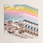 Beach Day, Travel Photography Digital Wall Decor, Tropical Beach Island Collage Wrapping Paper Gallery Image 3