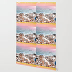 Beach Day, Travel Photography Digital Wall Decor, Tropical Beach Island Collage Wallpaper Gallery Image 2