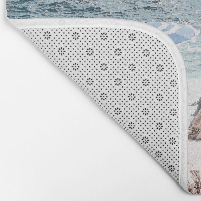 Beach Day, Travel Photography Digital Wall Decor, Tropical Beach Island Collage Bath Mat Gallery Image 2