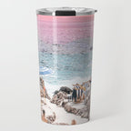 Beach Day, Travel Photography Digital Wall Decor, Tropical Beach Island Collage Travel Mug Gallery Image 1