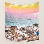 Beach Day, Travel Photography Digital Wall Decor, Tropical Beach Island Collage Wall Tapestry Gallery Image 4