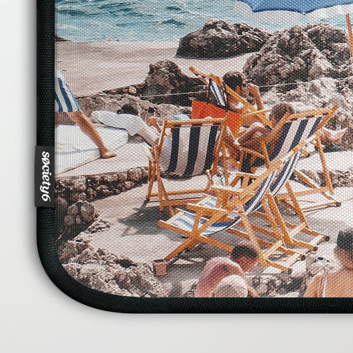 Beach Day, Travel Photography Digital Wall Decor, Tropical Beach Island Collage Laptop Sleeve Gallery Image 3