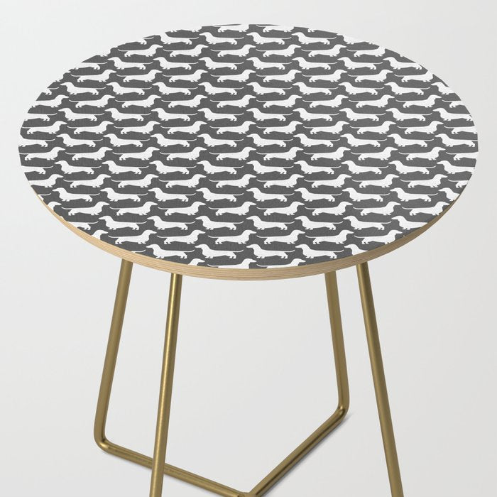 Dachshund Silhouette(s) Wiener Dog Side Table Gallery Image 2