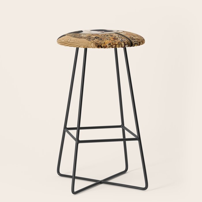 Klimt Dog with Beautiful Geometric Hoody Stool Gallery Image 1