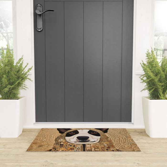 Klimt Dog with Beautiful Geometric Hoody Welcome Mat Gallery Image 3