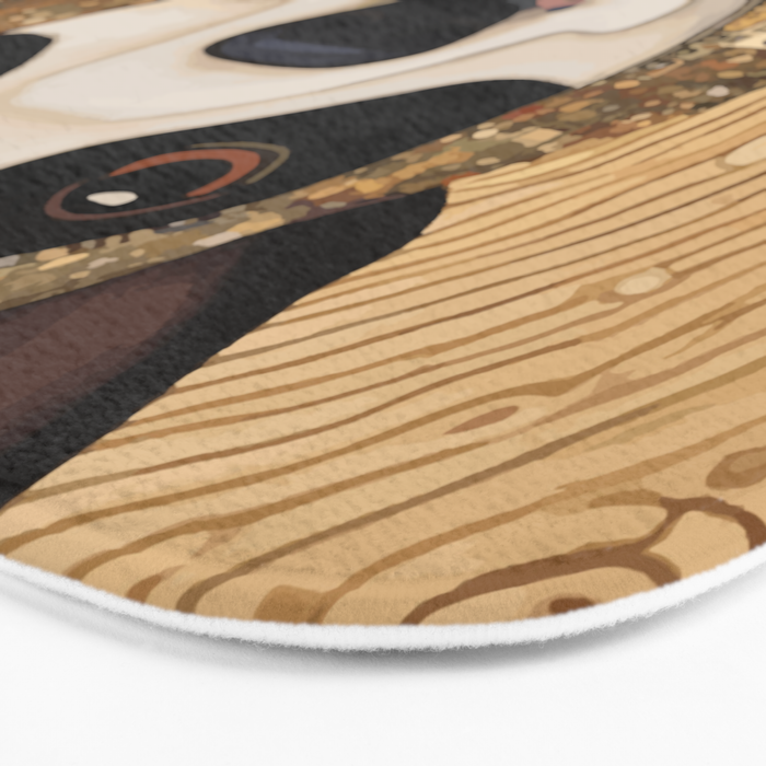 Klimt Dog with Beautiful Geometric Hoody Bath Mat Gallery Image 3