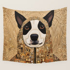 Klimt Dog with Beautiful Geometric Hoody Wall Tapestry Gallery Image 4