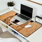 Klimt Dog with Beautiful Geometric Hoody Desk Mat Gallery Image 2