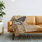Klimt Dog with Beautiful Geometric Hoody Throw Blanket Gallery Image 1