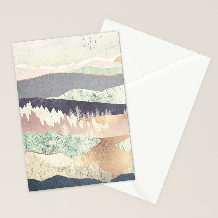 Golden Spring Reflection-Horizontal Muted Stationery Card Gallery Image 2