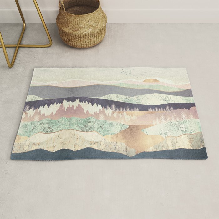 Golden Spring Reflection-Horizontal Muted Rug Gallery Image 1