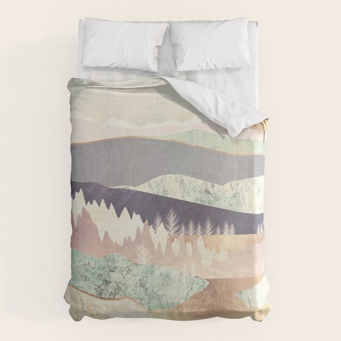 Golden Spring Reflection-Horizontal Muted Duvet Cover Gallery Image 1