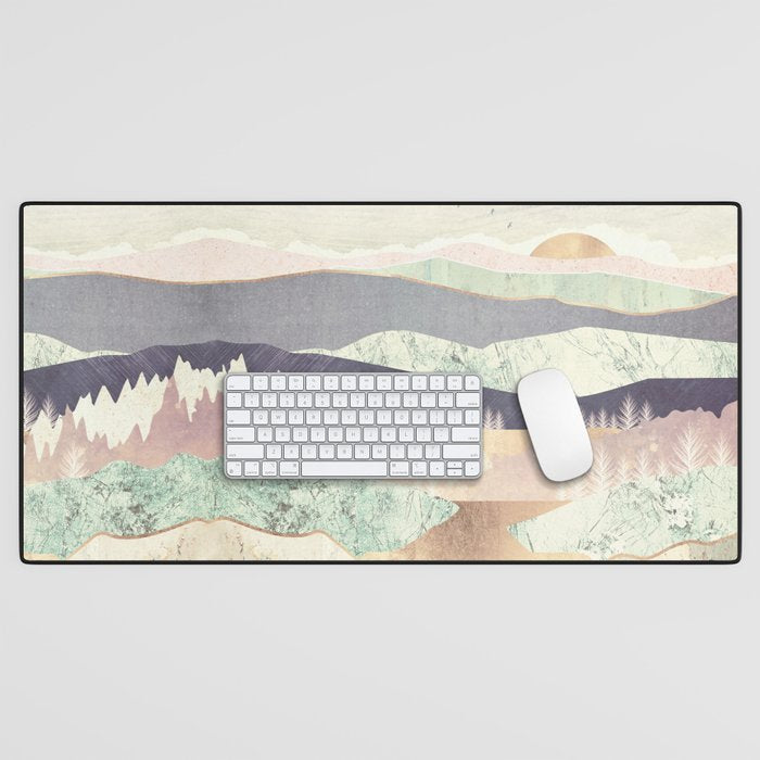 Golden Spring Reflection-Horizontal Muted Desk Mat Gallery Image 1