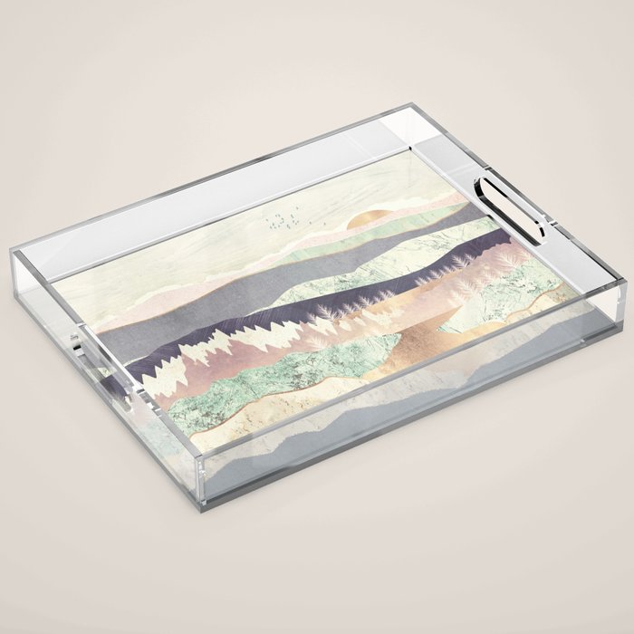 Golden Spring Reflection-Horizontal Muted Acrylic Tray Gallery Image 1